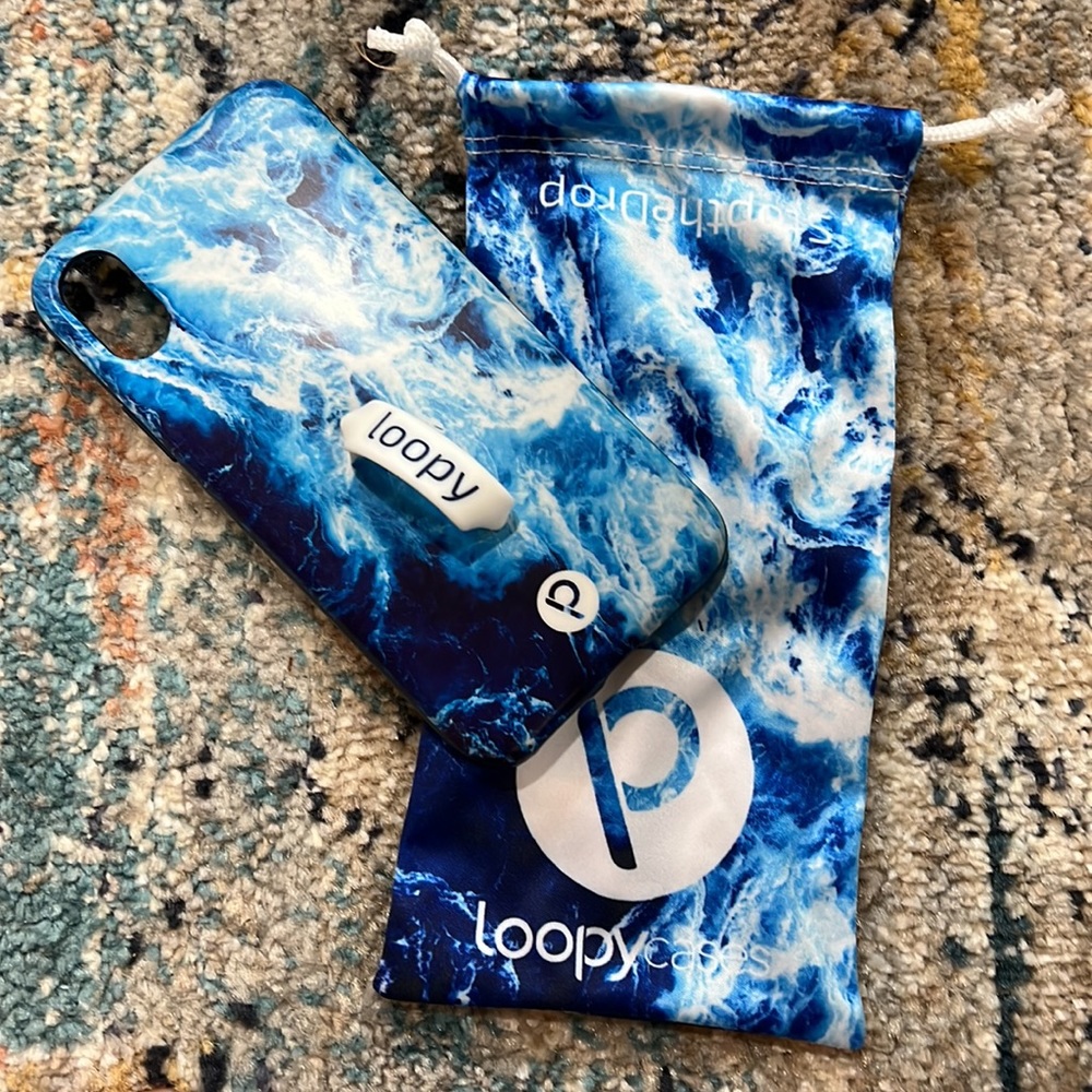 Blue waves Loopy case & baggy
